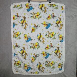Winnie The Pooh Quilted Baby Blanket Sears Collection Disney Vintage 33x43